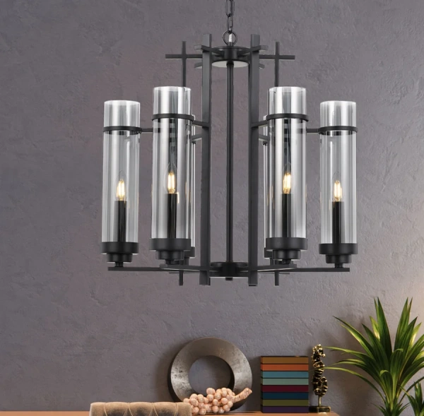 Pendant BURGESS 6 Lights BLK