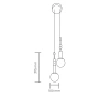 Pendant lamp Moreno Double Marble D10 BRZ