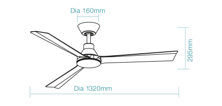 Ceiling Fan Riviera DC 52 33W BC