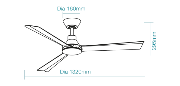 Ceiling Fan Riviera DC 52 33W WHT
