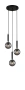 Pendant lamp TRATTINO 2X3R E27 black