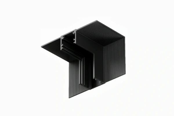 Recessed track MUSE corner perpendicular plane BLK