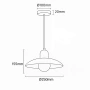 Pendant lamp Vanta Travertine G9 BL