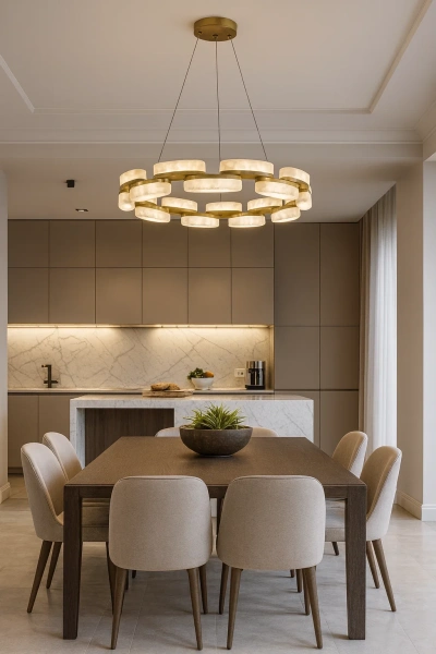 Pendant lamp Millares P2 Alabaster Spanish Marble D80 LED 72W CCT Dim BRS