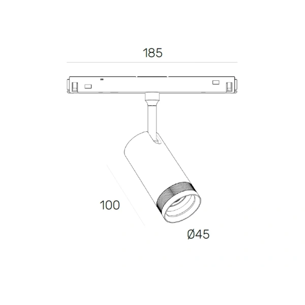 Track zoom spotlight Z2939-8.15-60.30.BK 48V 8W