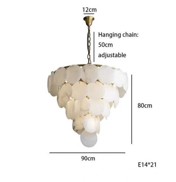 Pendant lamp Catalina Spanish Marble D90 E14 BRS Pendant lamp Catalina Spanish Marble D90 E14 BRS