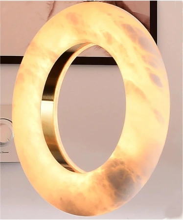 Pendant lamp Carinena P1 Alabaster Spanish Marble LED 10W BRS