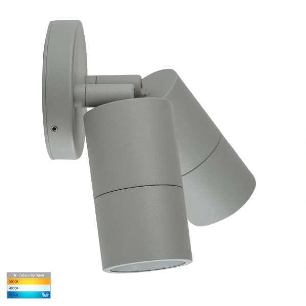 Wall light Tivah Silver 3CCT Double Adjustable HV1347GU10T IP65