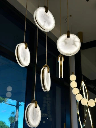 Pendant lamp Villastar 12 Alabaster Spanish Marble LED CCT Dim BRS