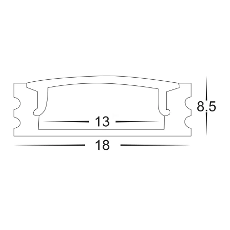 Aluminium Profile HV9693-1707 3m