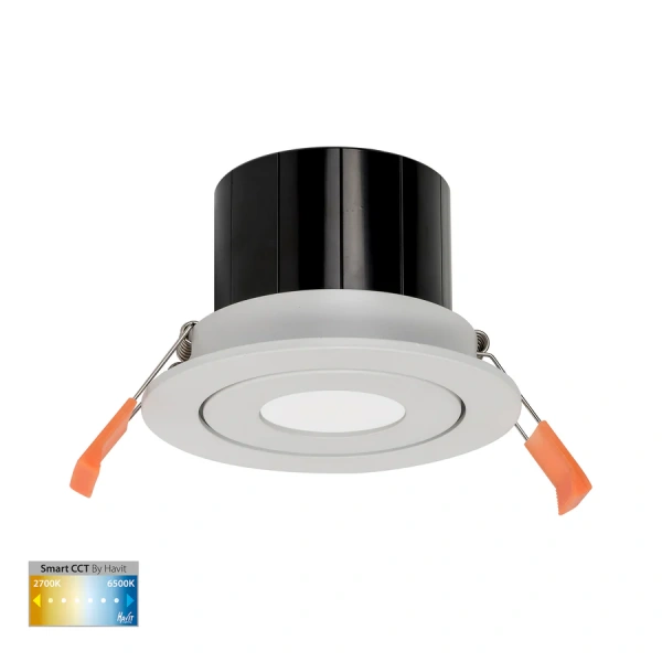 Recessed Tilt Downlight Prime CCT LED 12W IP54 WIFI WHT Recessed Tilt Downlight Prime CCT LED 12W IP54 WIFI WHT