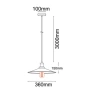 Pendant lamp Piatto E27 Large black