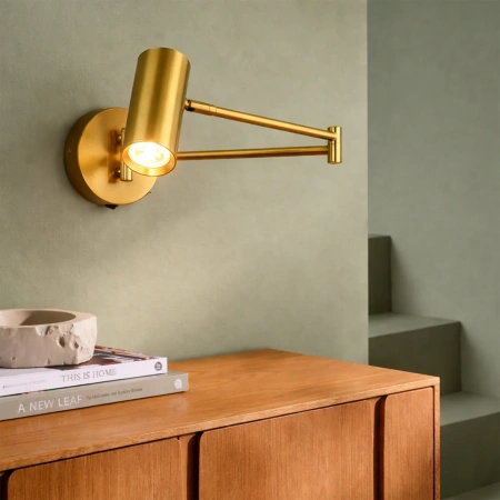 Wall lamp Beatrice Swing Arm with charging ports brs