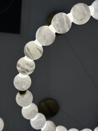Pendant lamp Coronet Alabaster Spanish Marble D60 LED 30W CCT BRS