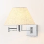 Wall lamp Elspet Swing Arm with charging ports chr
