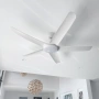 Ceiling Fan Flatjet 3-4-5 blades LED 24W CCT WHT 56