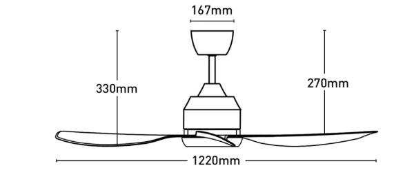 Ceiling fan Jota S DC D48 WH