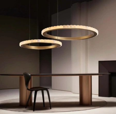 Pendant lamp Capella Alabaster Spanish Marble D100 LED 70W CCT Dim BRS