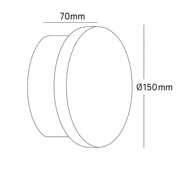 Wall lamp Eon Round Plaster G9