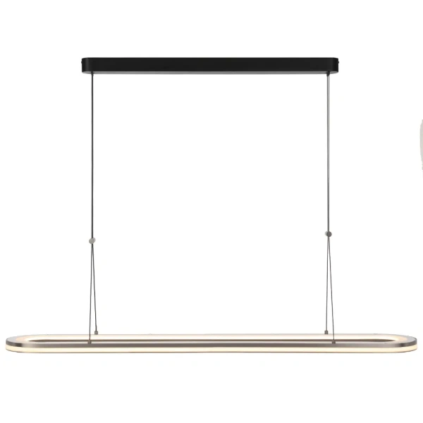 Pendant lamp FULCRUM RECTANGLE 76w LED L1170 3K DIM PEARL GREY