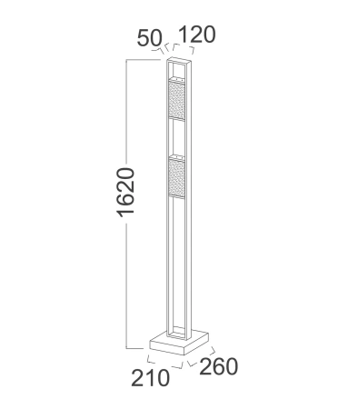 Floor Lamp Zeigel LED BLK