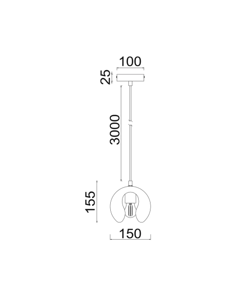 Pendant lamp VAINA Scandinavian Dome Shape CP