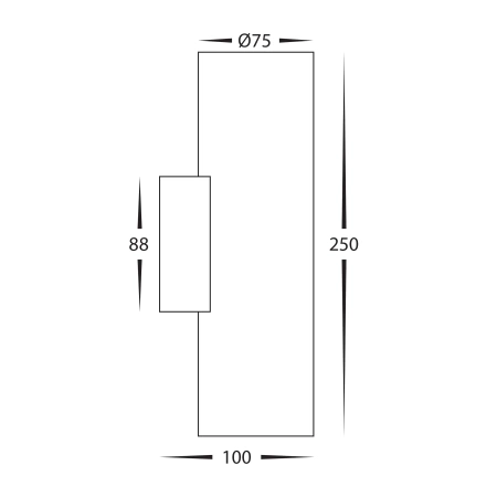 Wall light Strokka Up & Down Plaster GU10