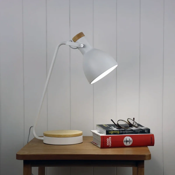 Desk lamp BENNY WHITE & BLONDE Desk lamp BENNY WHITE & BLONDE
