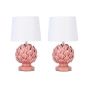 Table lamp Tasha Artichoke Set of 2 E14 Coral