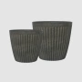 Elwood Set of 2 Tall Planters Black