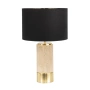 Table Lamp Paola Travertine Black Shade