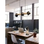 Pendant lamp HORNWOOD 3X60W E27 BLK-LIGHT WOOD