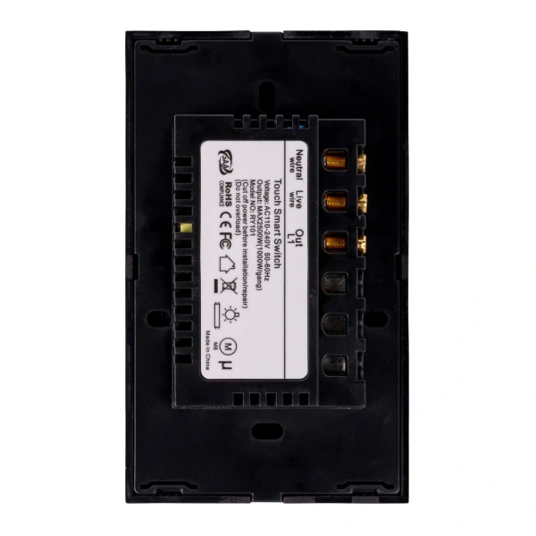 Wall Switch Single Gang Black HV9210-1 Wifi