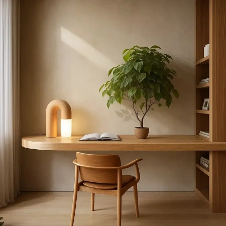 Table lamp Arch Wood Touch LED