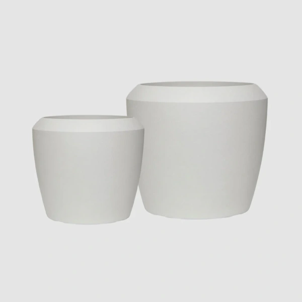 Pebble Set of 2 Tall Planters 1.0kg White