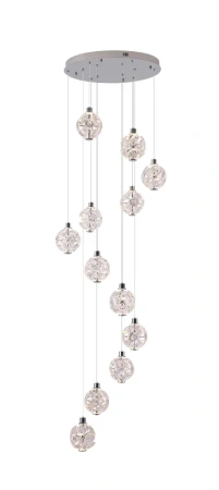 Pendant lamp ADRIANA 12 LED 80W CHR Remote