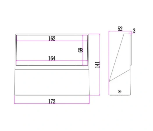 Wall light PLANA 01 LED Adjustable Wedge IP65
