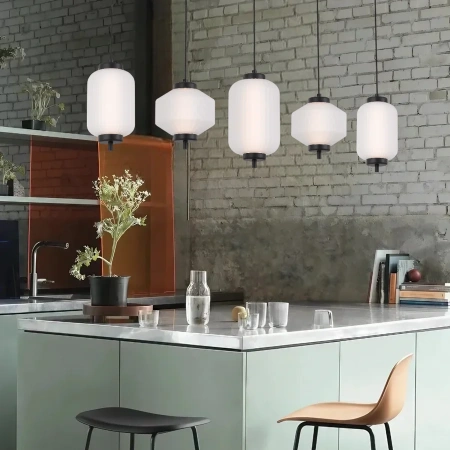 Pendant lamp Torso 5 Bar L98 LED 28W 3K BK