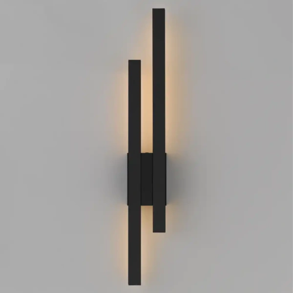 Wall light MASTO EXTERIOR 2x8w LED nonDIM IP54 BLACK