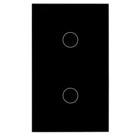 Wall Switch 2 Gang Black HV9210-2 Wifi