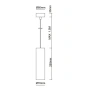 Pendant lamp Onyx Concrete GU10 WHT