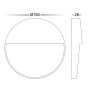Step light Fino 3CCT LED 6W 12V IP54 D16cm WHT