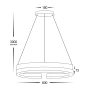Pendant lamp Orah Walnut Timber D60 LED 40W 3CCT Dim