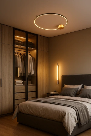 Ceiling wall lamp Aura C60 BK
