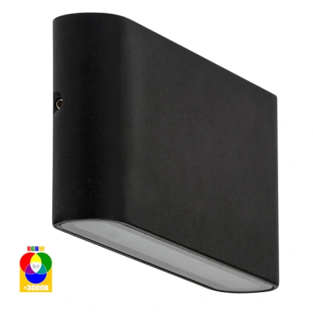 Wall light Lisse Fixed Down RGBW LED 6W 12V IP54 17.5cm BLK