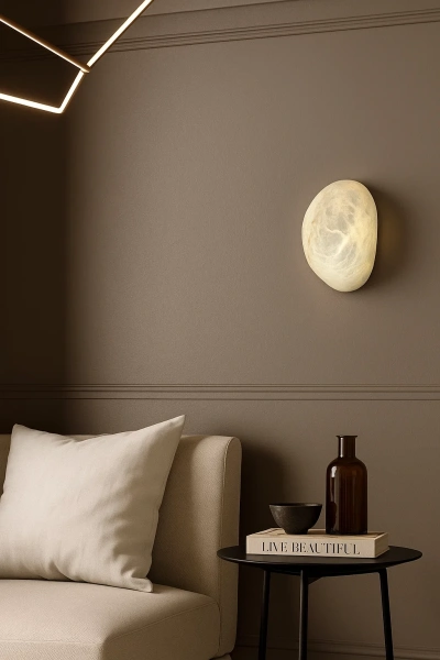Wall light Ateca Alabaster Spanish Marble LED 5W BRS