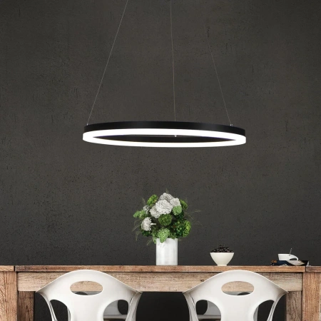 Pendant lamp CRONUS.60 CTS LED RING BLACK