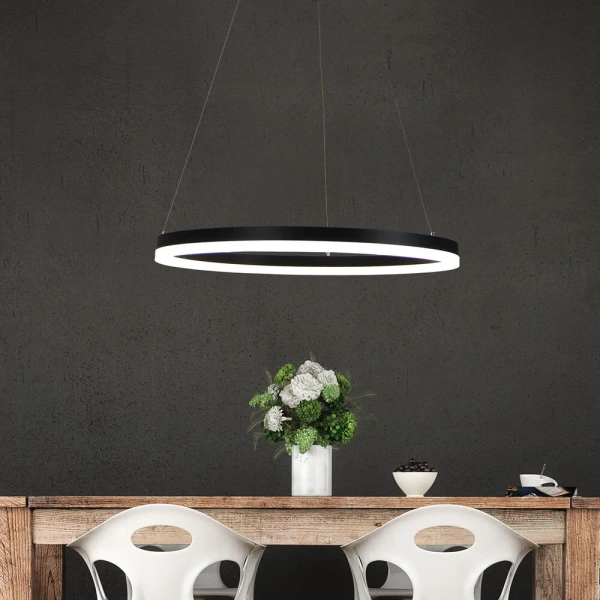 Pendant lamp CRONUS.60 CTS LED RING BLACK