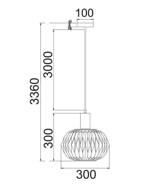 Pendant light PAPEL1 E27 Translucent