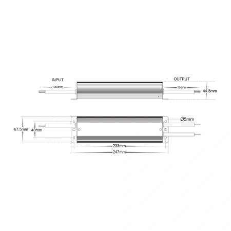 Driver LED HV9658 24V 200W IP66 High Power Factor